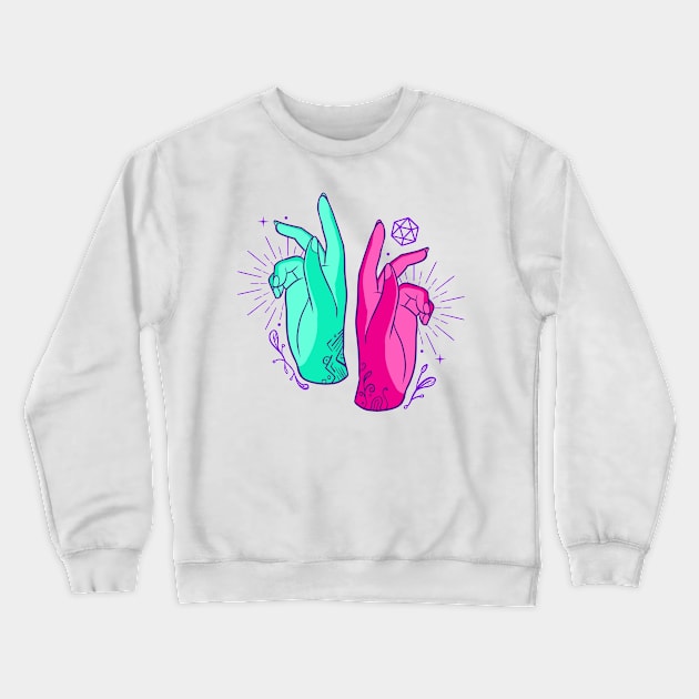 Spell Caster Hands Crewneck Sweatshirt by Starline Hodge